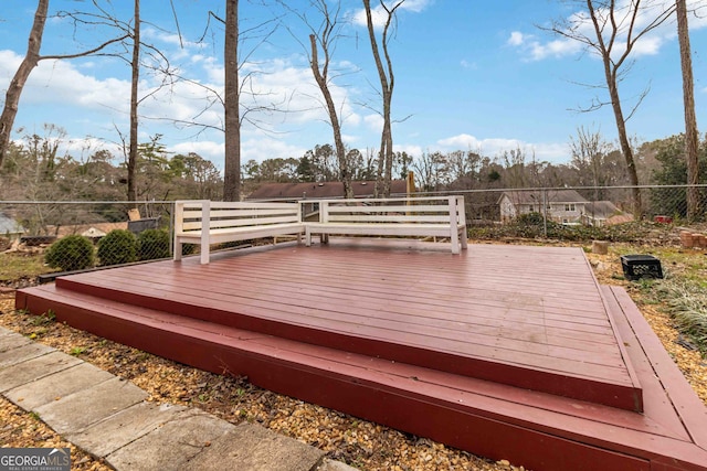 deck with fence