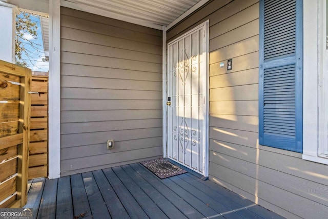 view of doorway to property