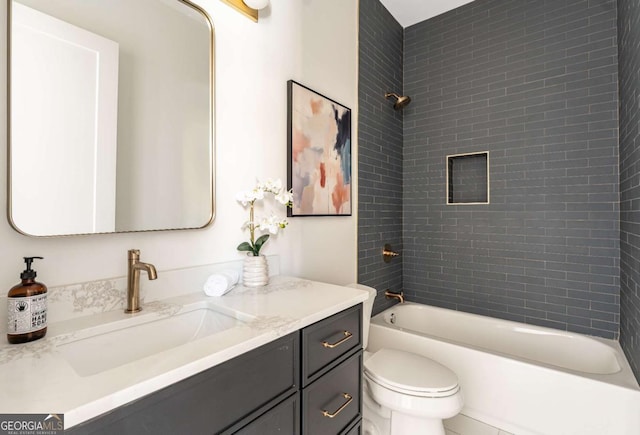 1103 Boulevard Dr SE, Atlanta, GA 30317 - bathroom with shower / bath combination, toilet, and vanity