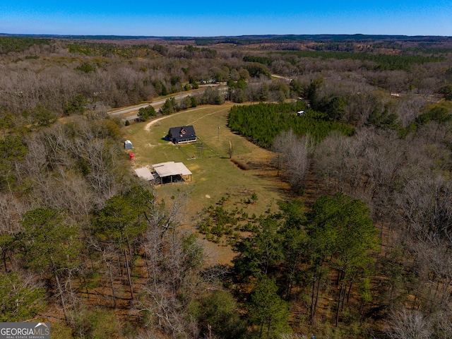 aerial view featuring a rural view