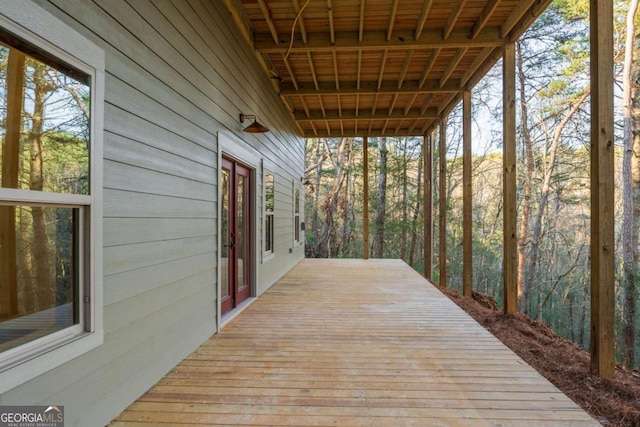 view of wooden terrace