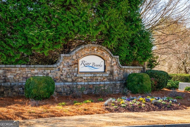 view of community sign