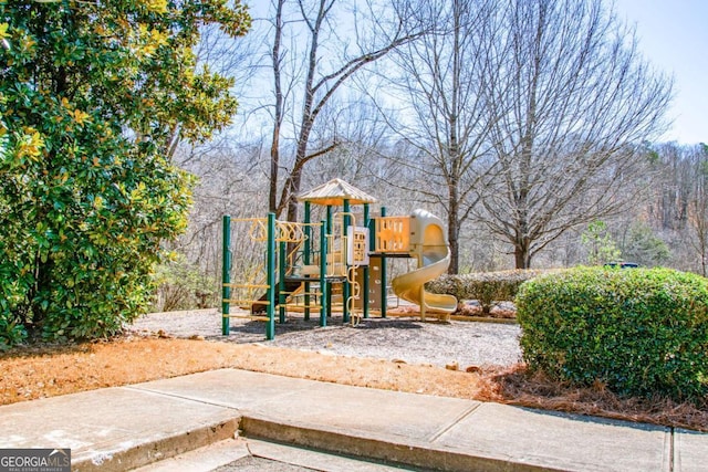 view of community jungle gym