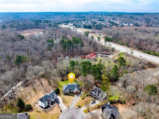 aerial view with a view of trees