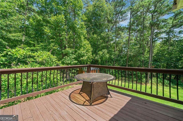 view of wooden deck