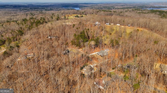 aerial view featuring a view of trees