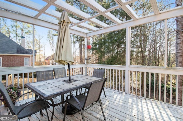 view of sunroom / solarium