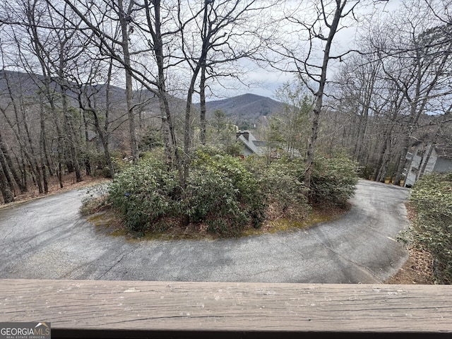 view of street featuring a mountain view