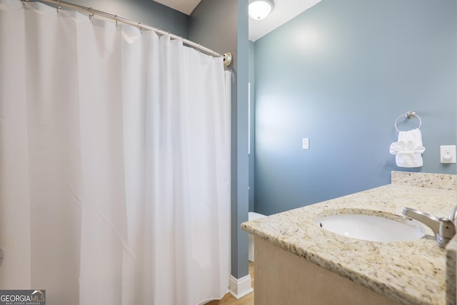 bathroom featuring vanity