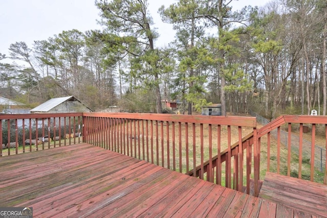 view of wooden deck