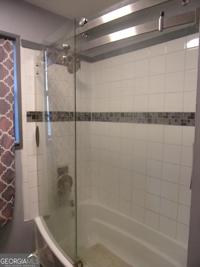 bathroom featuring bathtub / shower combination