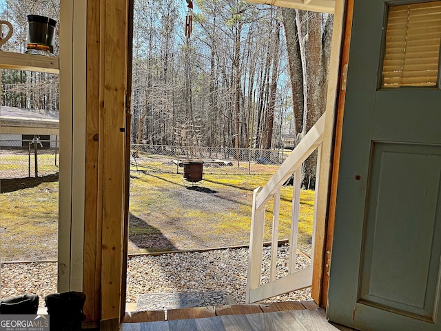 view of doorway to outside