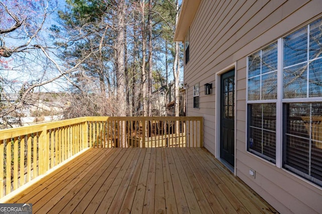 view of wooden deck