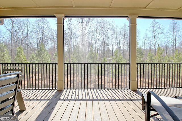 view of sunroom / solarium