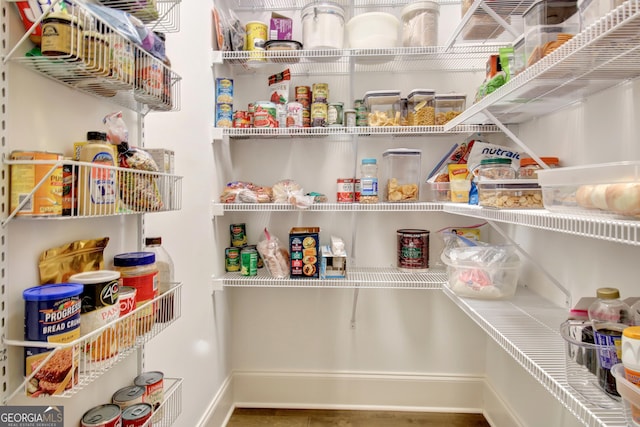 view of pantry