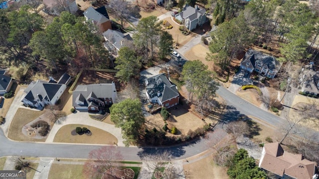 drone / aerial view with a residential view