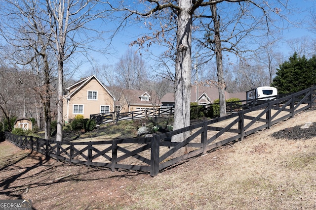 exterior space featuring fence