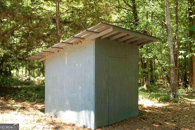 view of shed