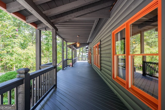 view of wooden terrace