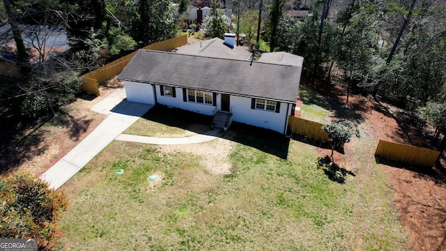 birds eye view of property