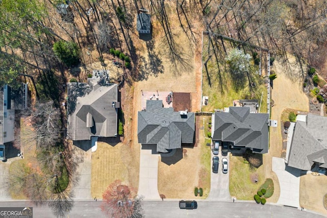 aerial view featuring a residential view