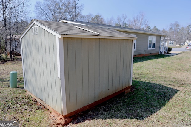 view of shed