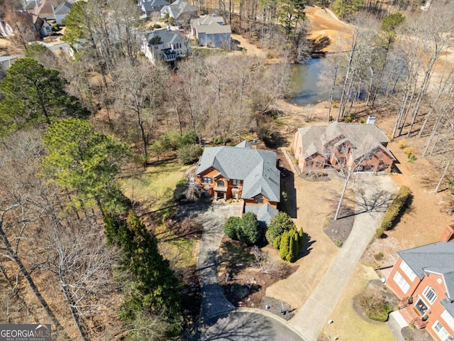 aerial view featuring a residential view