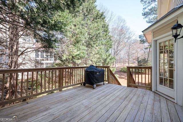 deck with grilling area