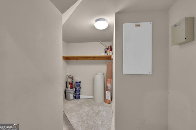 interior space featuring carpet flooring