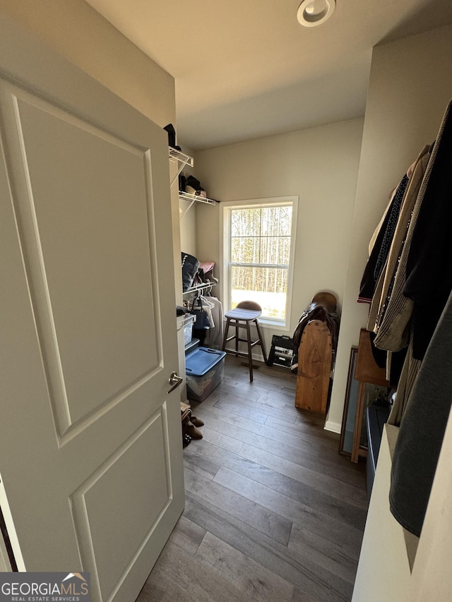 interior space featuring wood finished floors