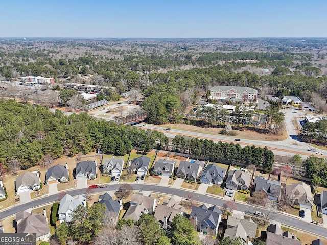 bird's eye view with a residential view