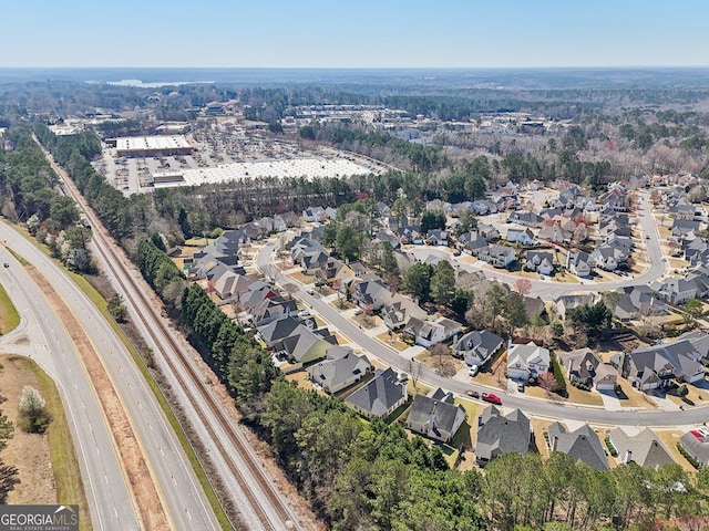 drone / aerial view featuring a residential view