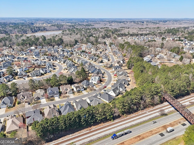 aerial view featuring a residential view