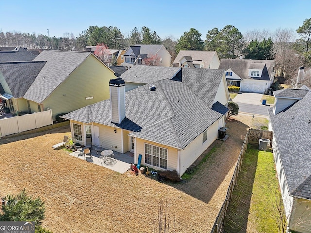 drone / aerial view with a residential view