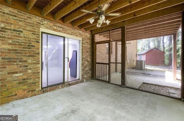 view of patio / terrace with ceiling fan