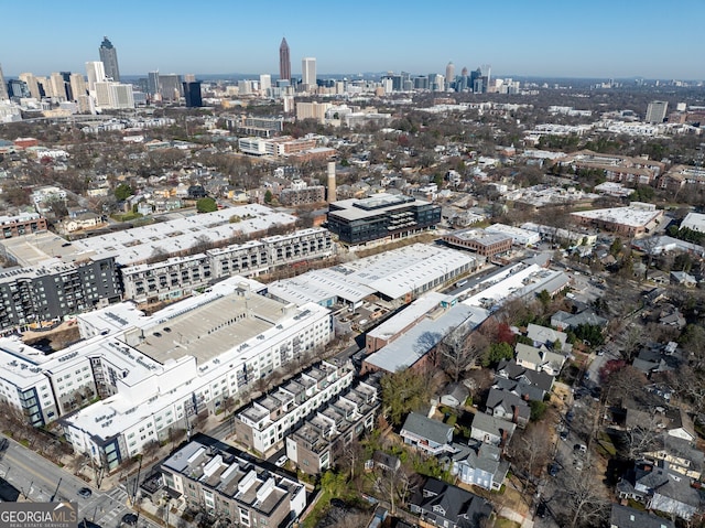 aerial view with a view of city