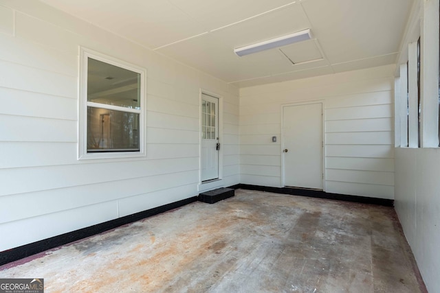 doorway to property with a patio