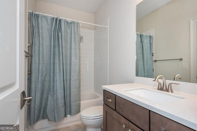 385 Rowes Cir, Alpharetta, GA 30009 - full bath with shower / bath combo, vanity, and toilet
