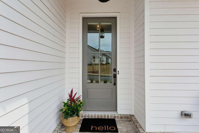 view of doorway to property