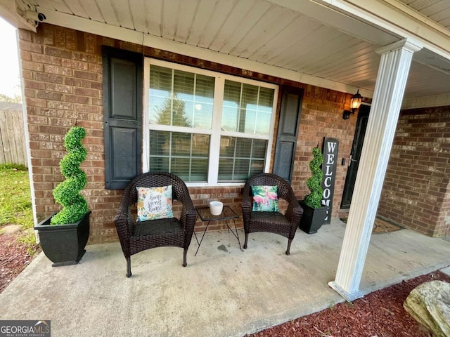 view of patio / terrace with a porch