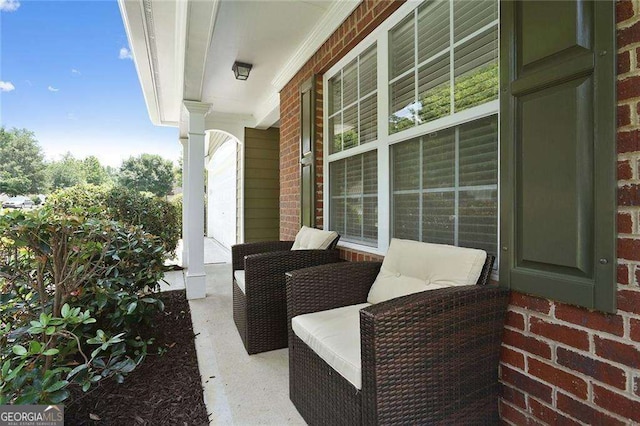 view of patio / terrace featuring covered porch