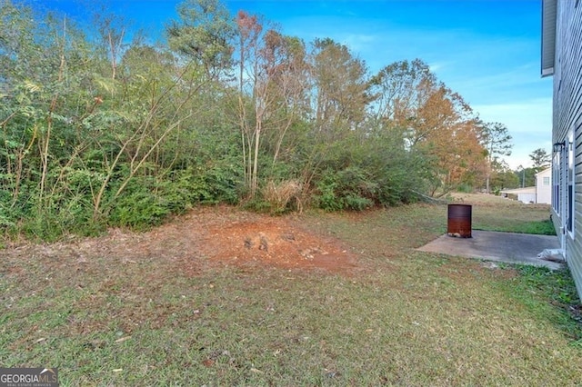 view of yard with a patio area