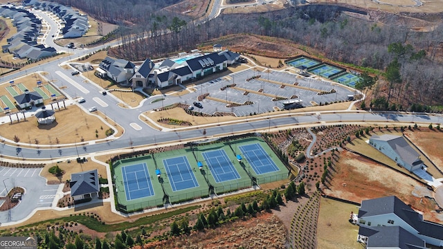 drone / aerial view featuring a residential view