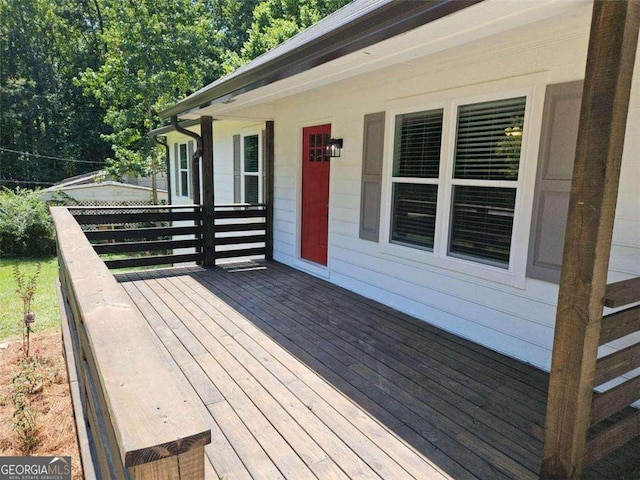 view of wooden terrace