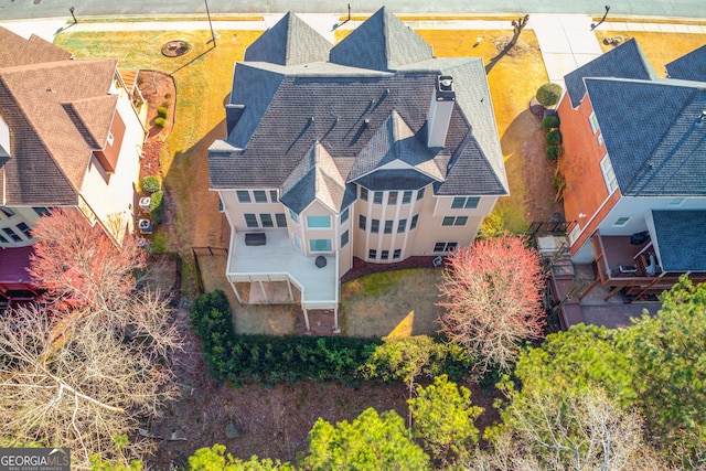 drone / aerial view featuring a residential view