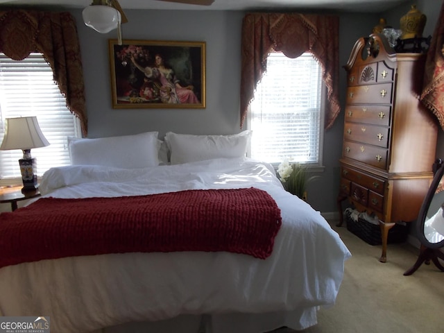 view of carpeted bedroom