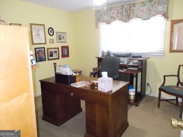 home office featuring baseboards