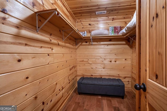 spacious closet featuring wood finished floors