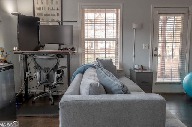interior space featuring wood finished floors