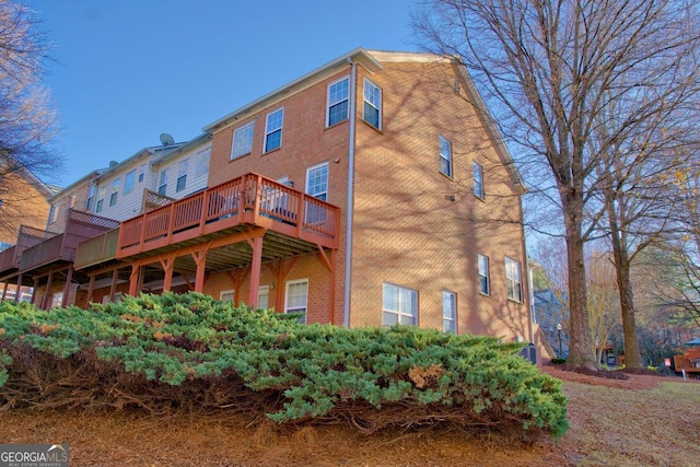 back of property with brick siding